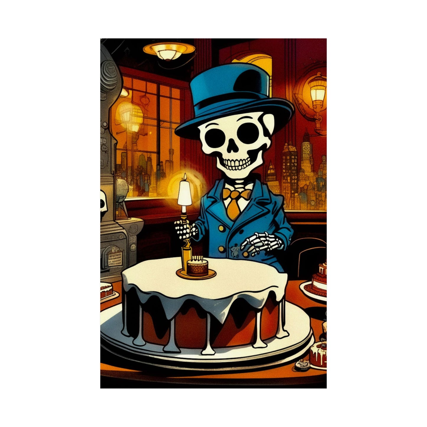 "Bonez's Birthday Bash" Matte Vertical Poster