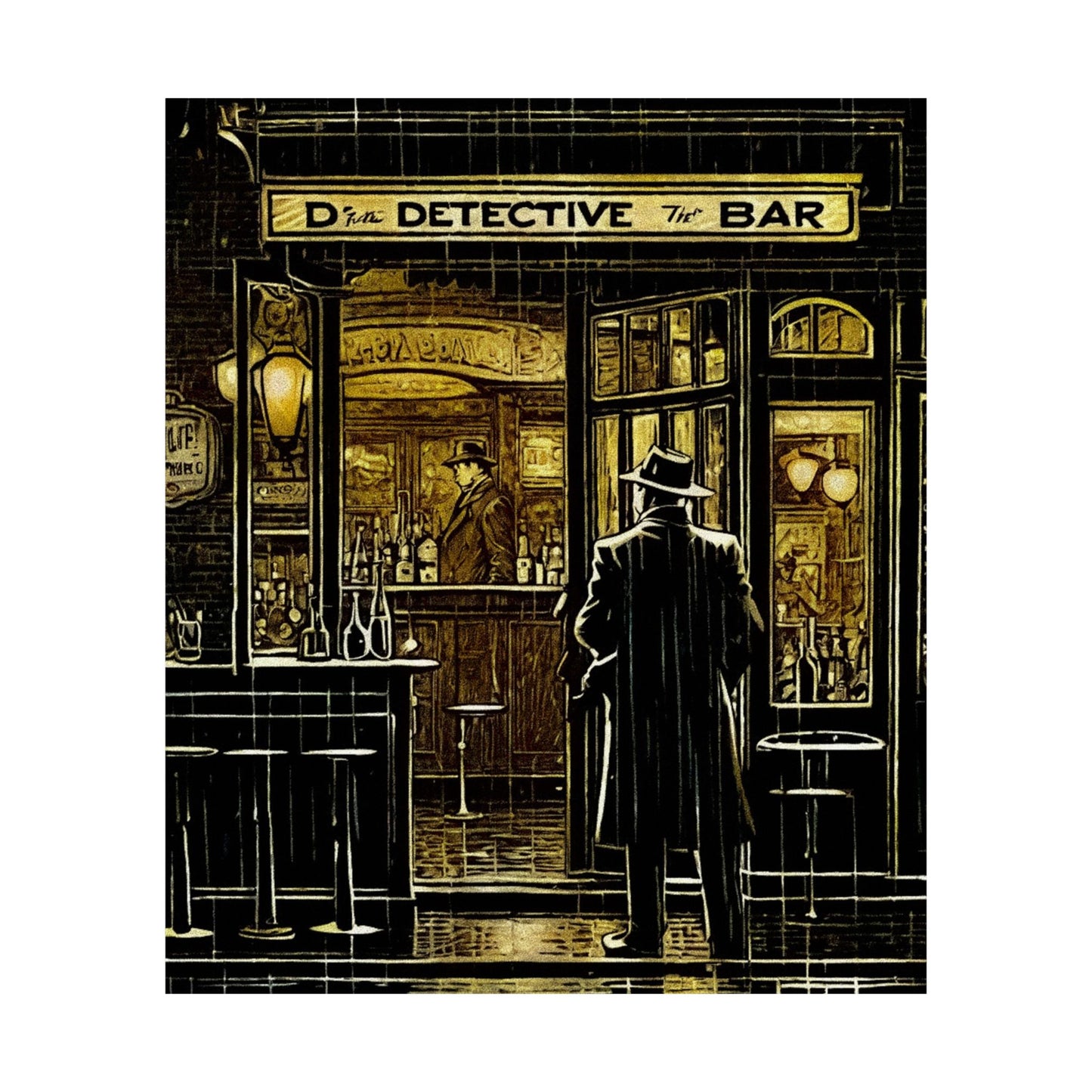 "Rainy Night" Matte Vertical Posters