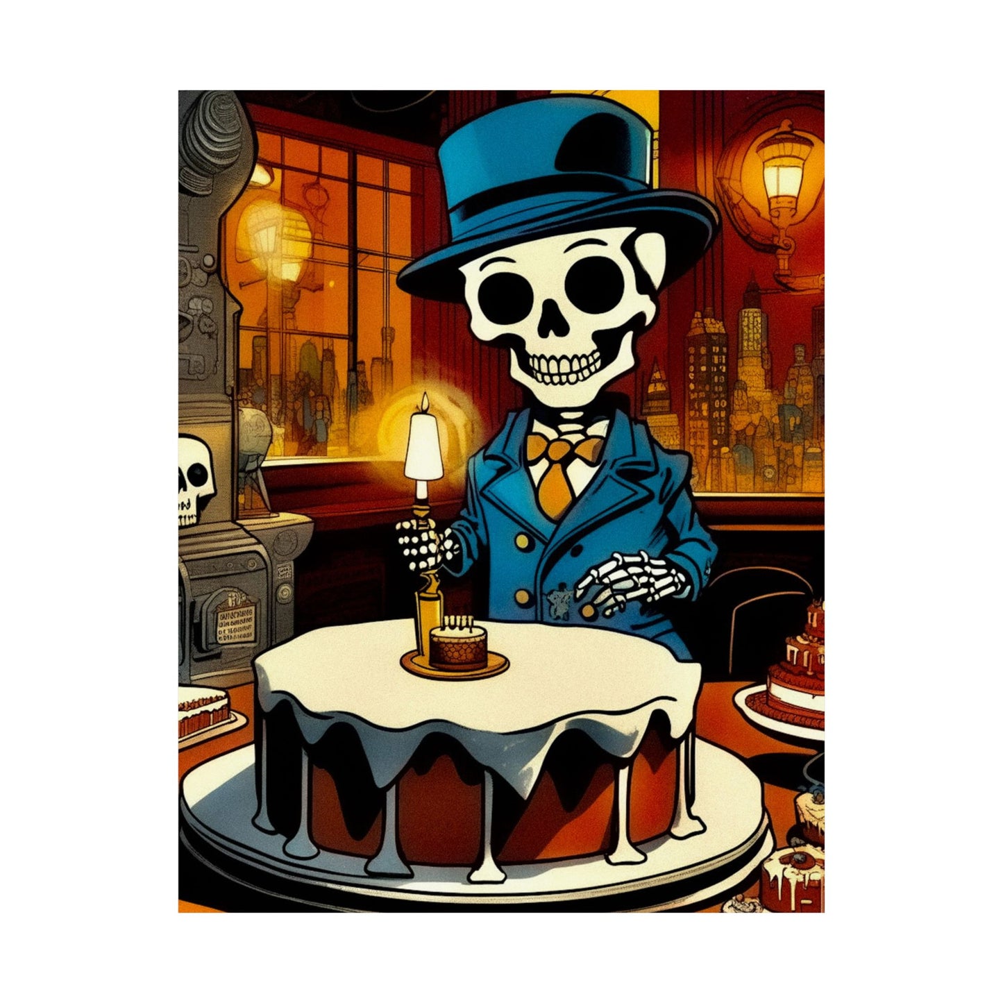 "Bonez's Birthday Bash" Matte Vertical Poster