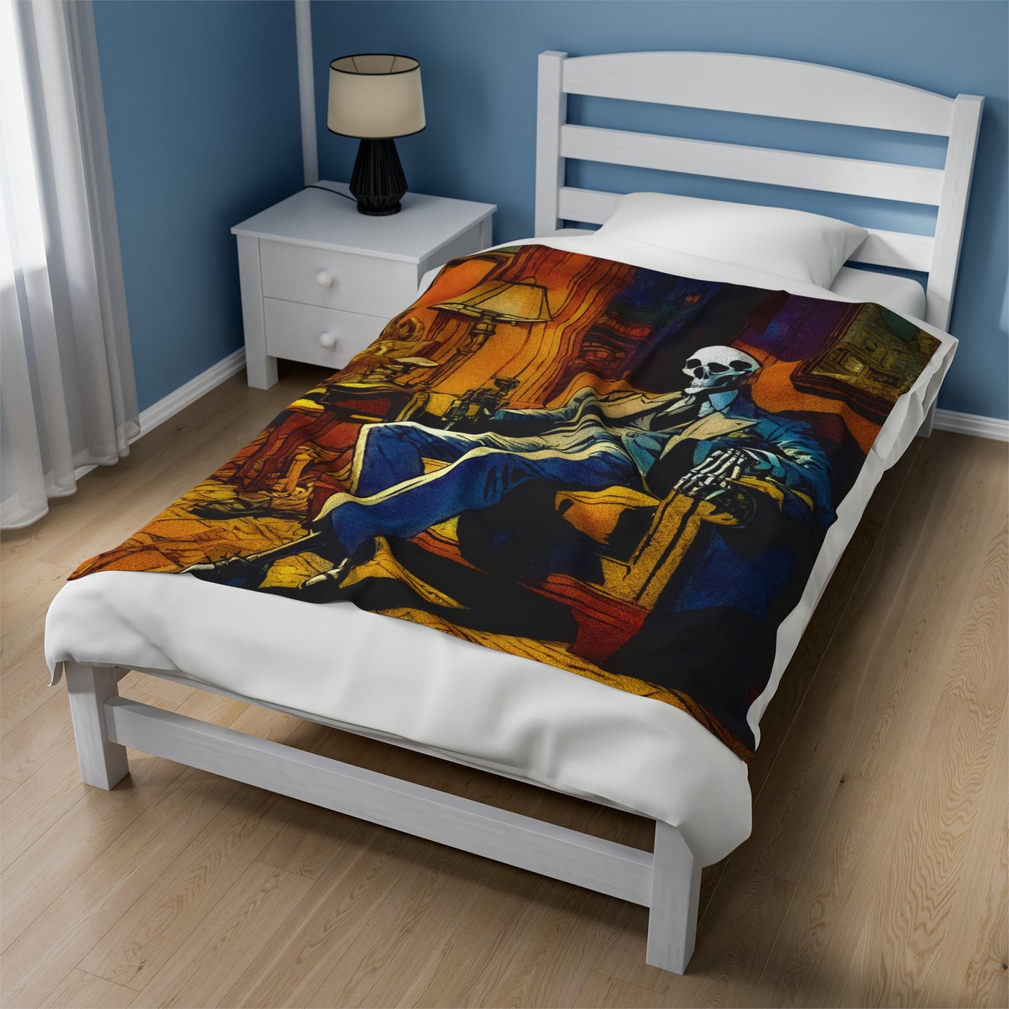 "Bonez At Home" Velveteen Plush Blanket