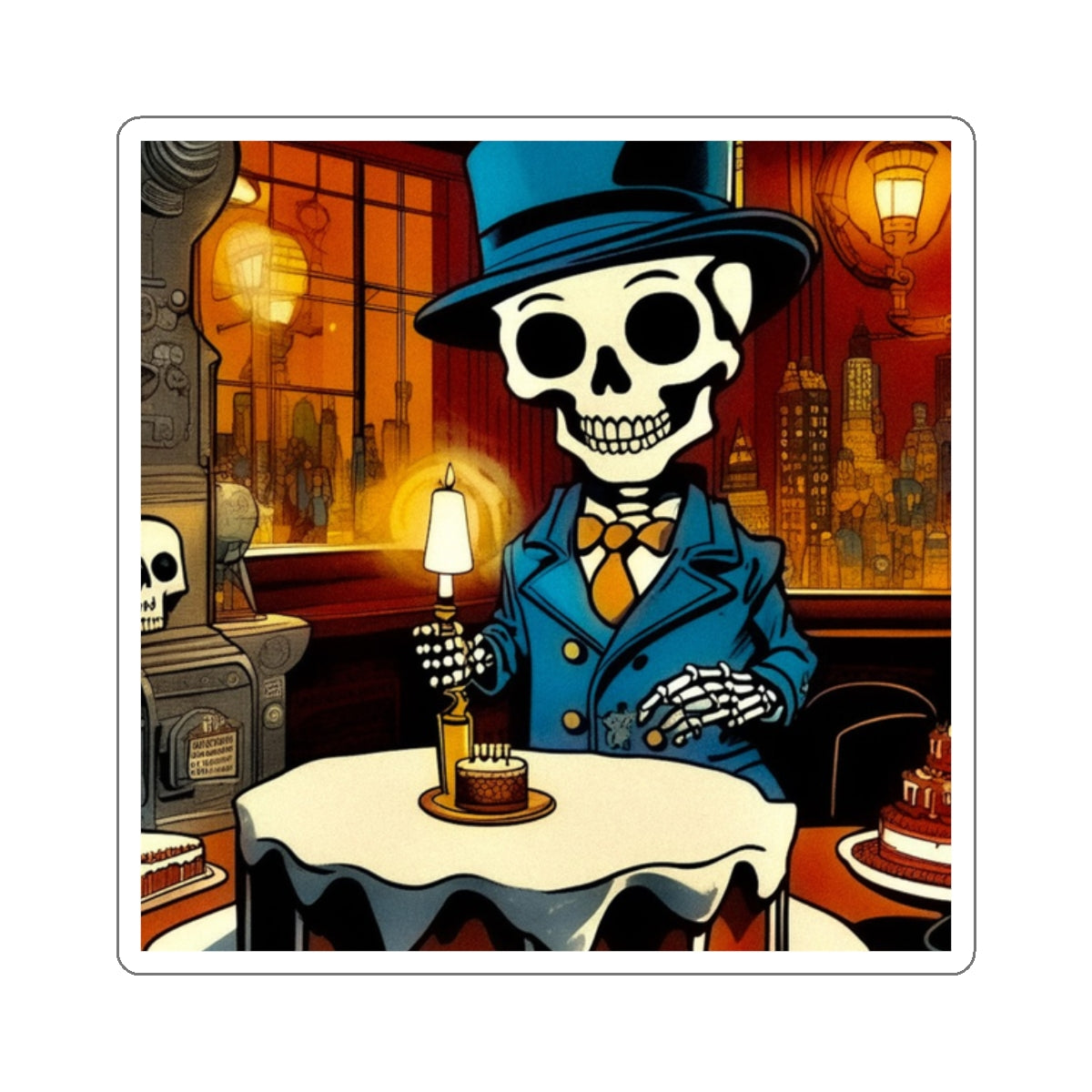 "Bonez's Birthday Bash" Kiss-Cut Stickers