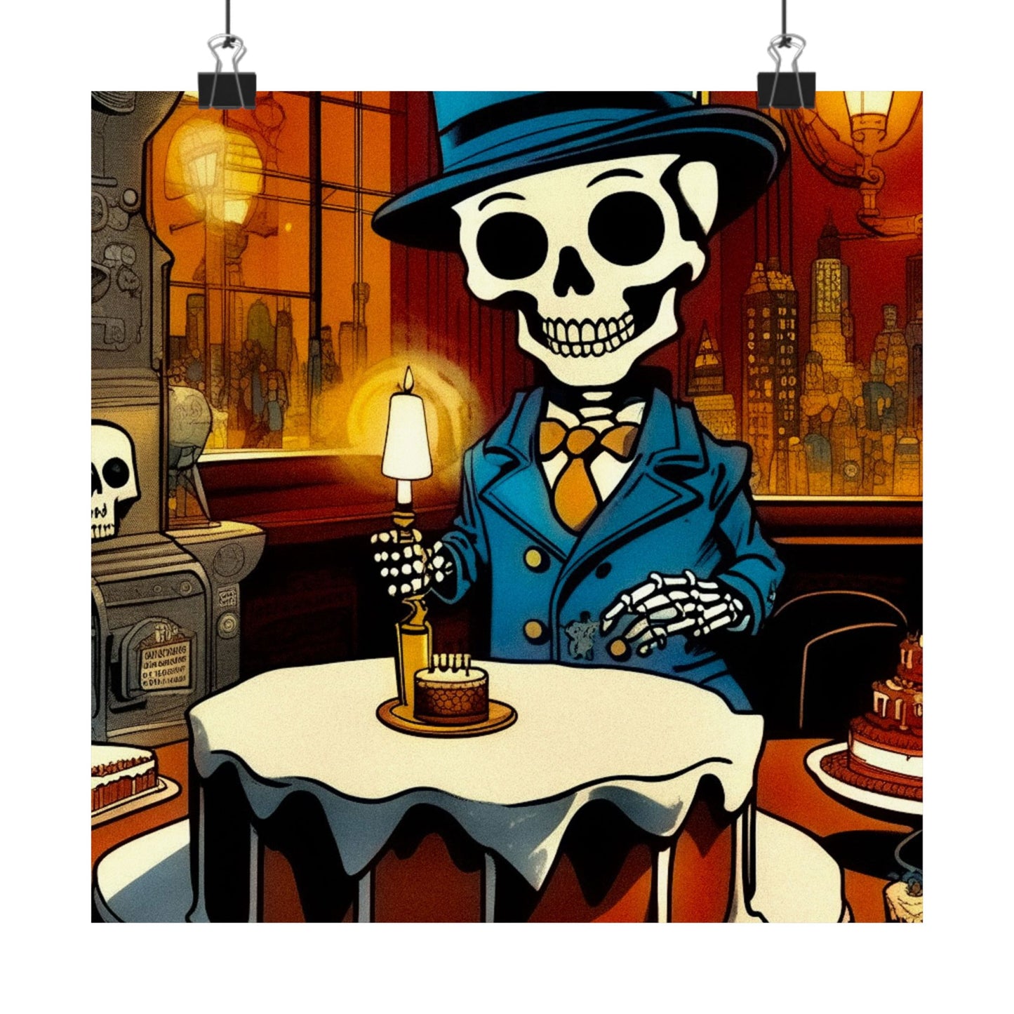 "Bonez's Birthday Bash" Matte Vertical Poster