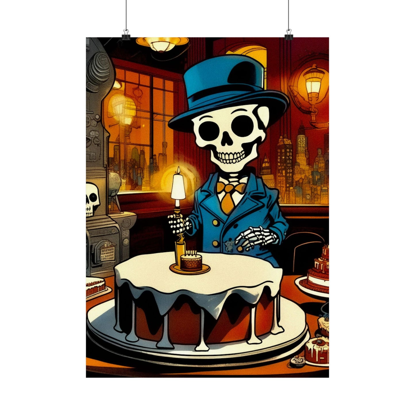 "Bonez's Birthday Bash" Matte Vertical Poster
