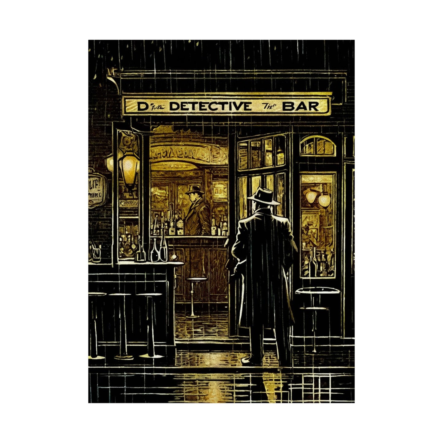 "Rainy Night" Matte Vertical Posters