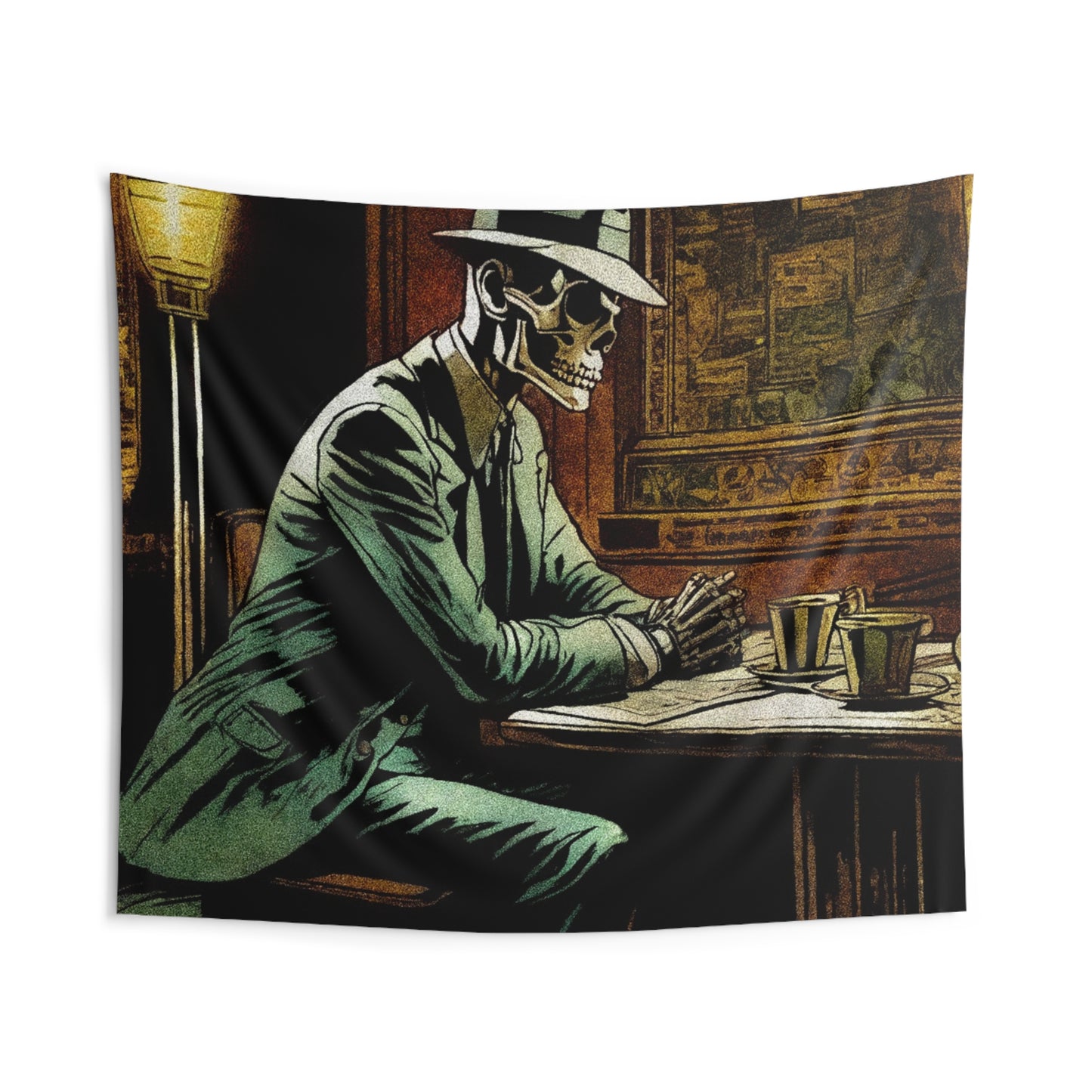 Chill night with Mr.Bonez Wall Tapestries