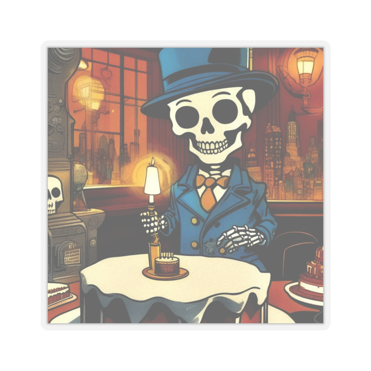 "Bonez's Birthday Bash" Kiss-Cut Stickers