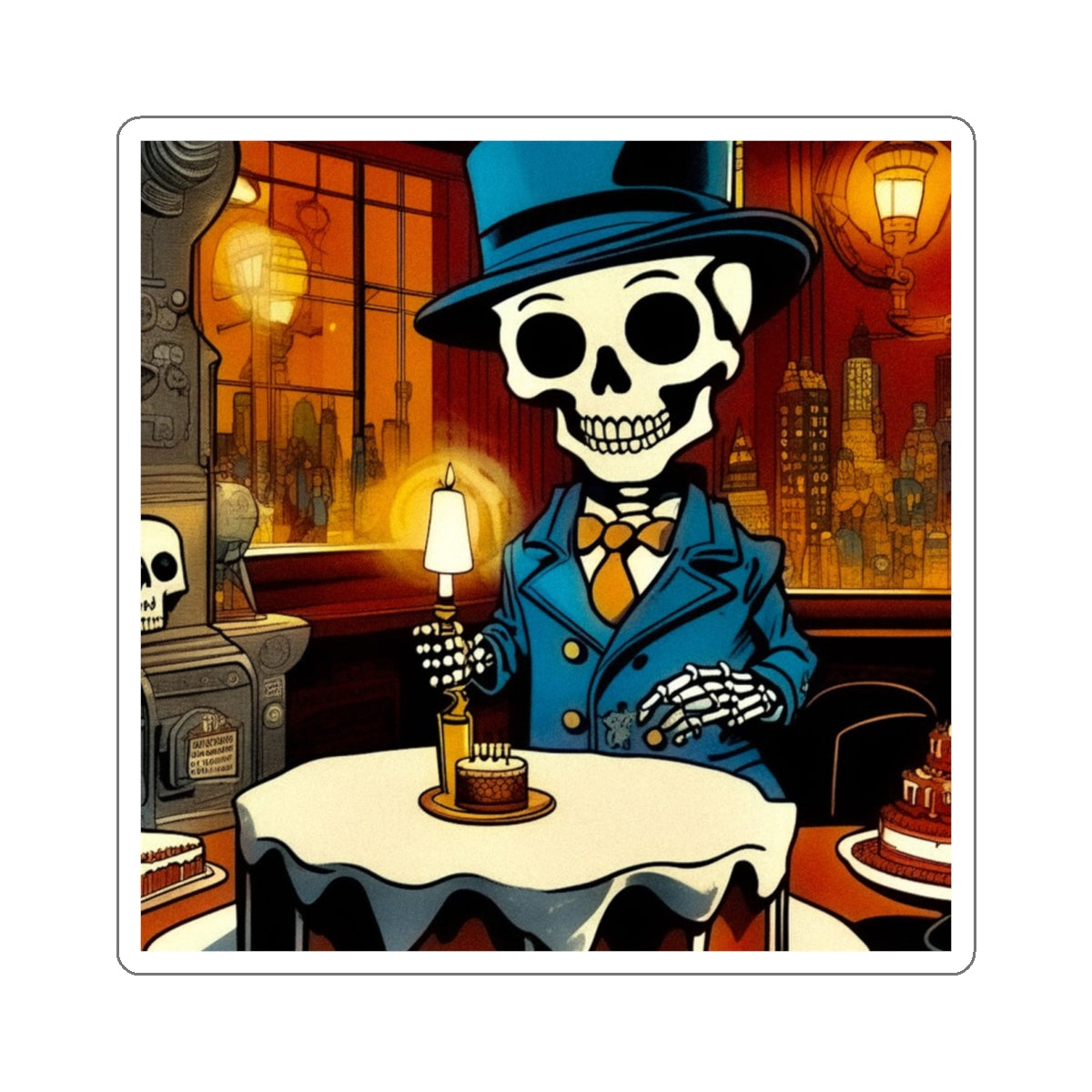 "Bonez's Birthday Bash" Kiss-Cut Stickers