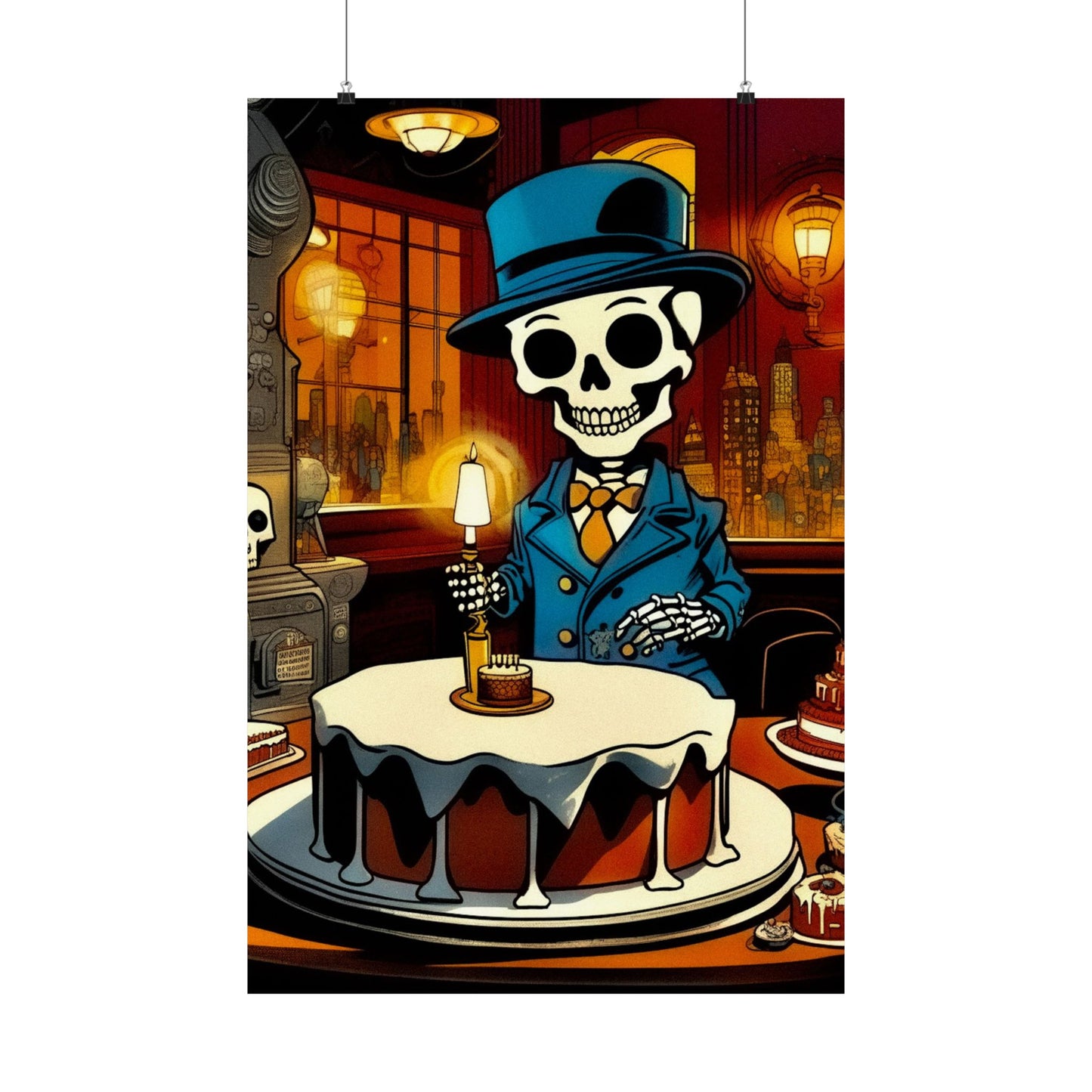 "Bonez's Birthday Bash" Matte Vertical Poster