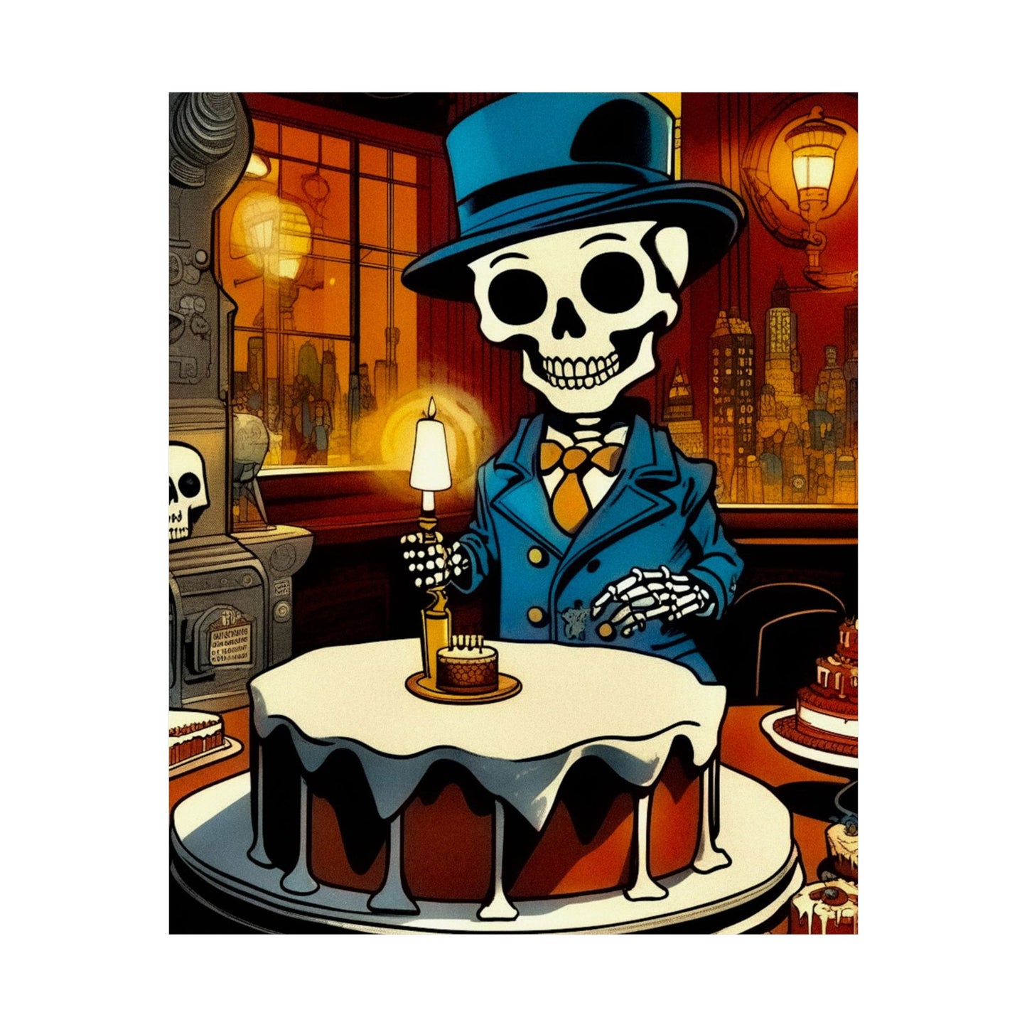 "Bonez's Birthday Bash" Matte Vertical Poster