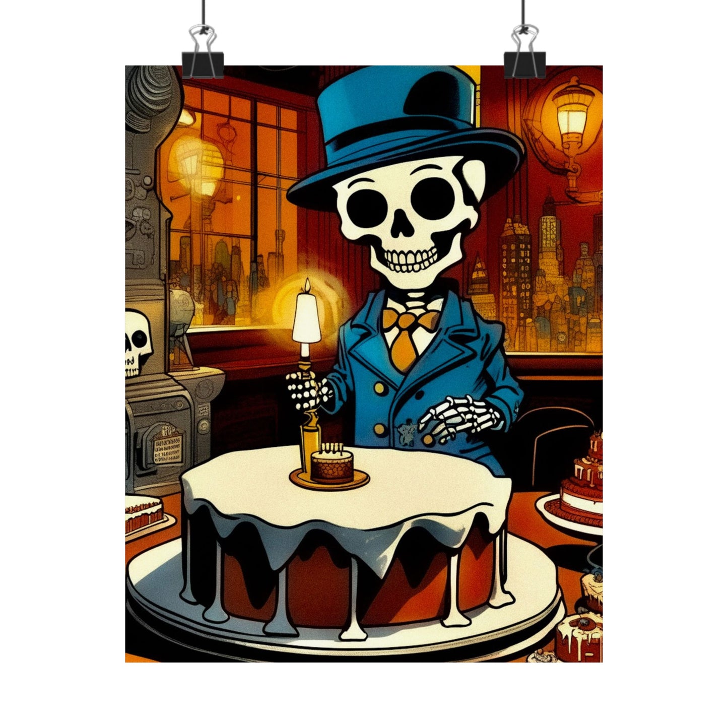 "Bonez's Birthday Bash" Matte Vertical Poster