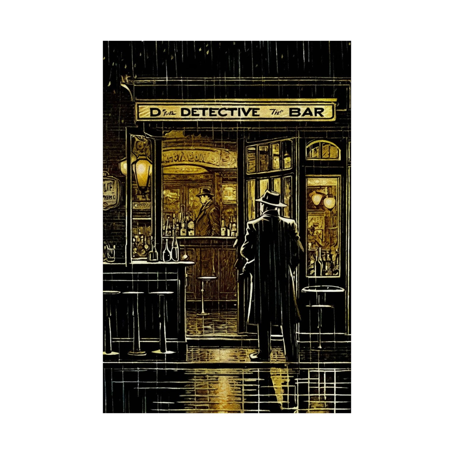 "Rainy Night" Matte Vertical Posters