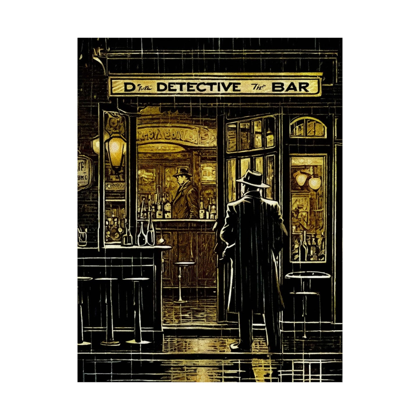 "Rainy Night" Matte Vertical Posters