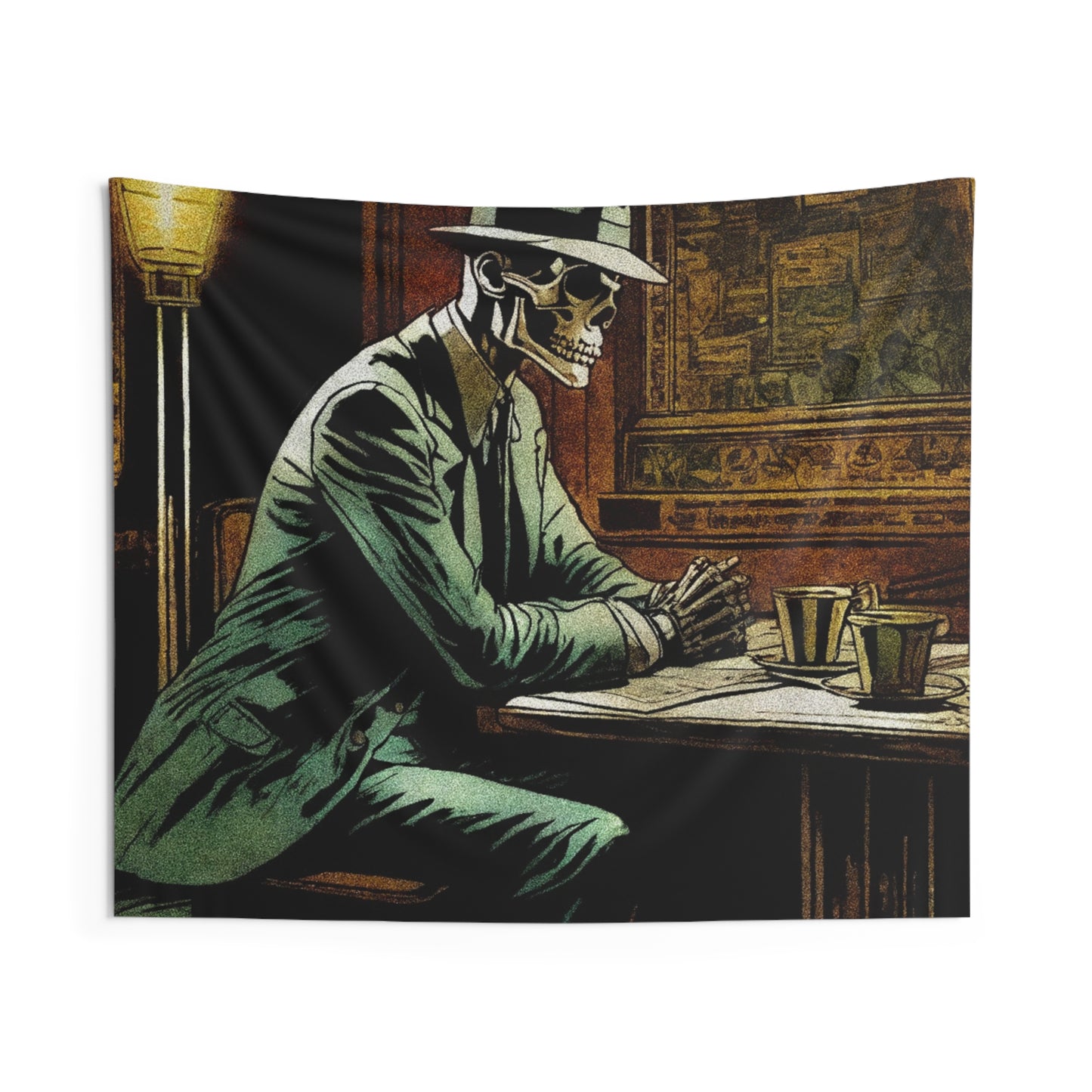 Chill night with Mr.Bonez Wall Tapestries