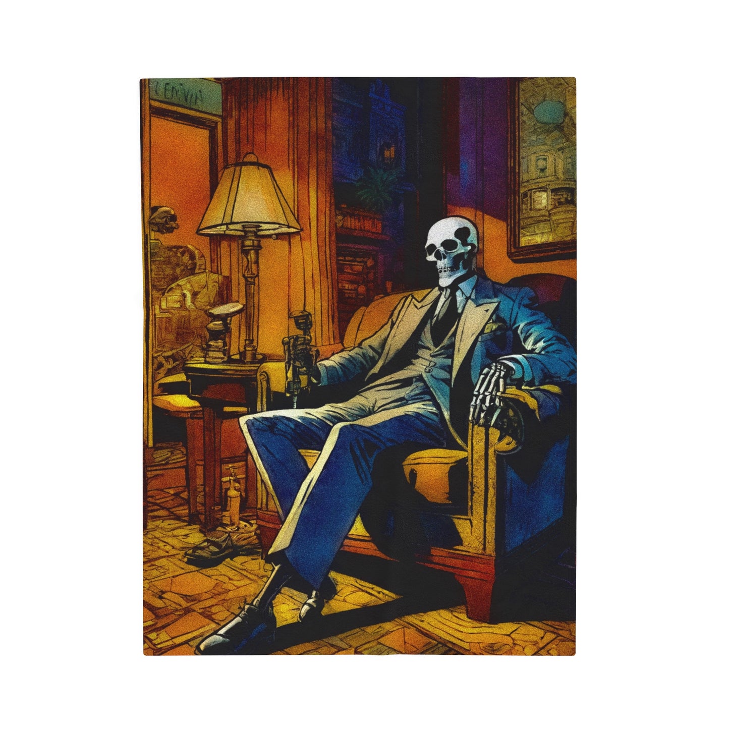 "Bonez At Home" Velveteen Plush Blanket