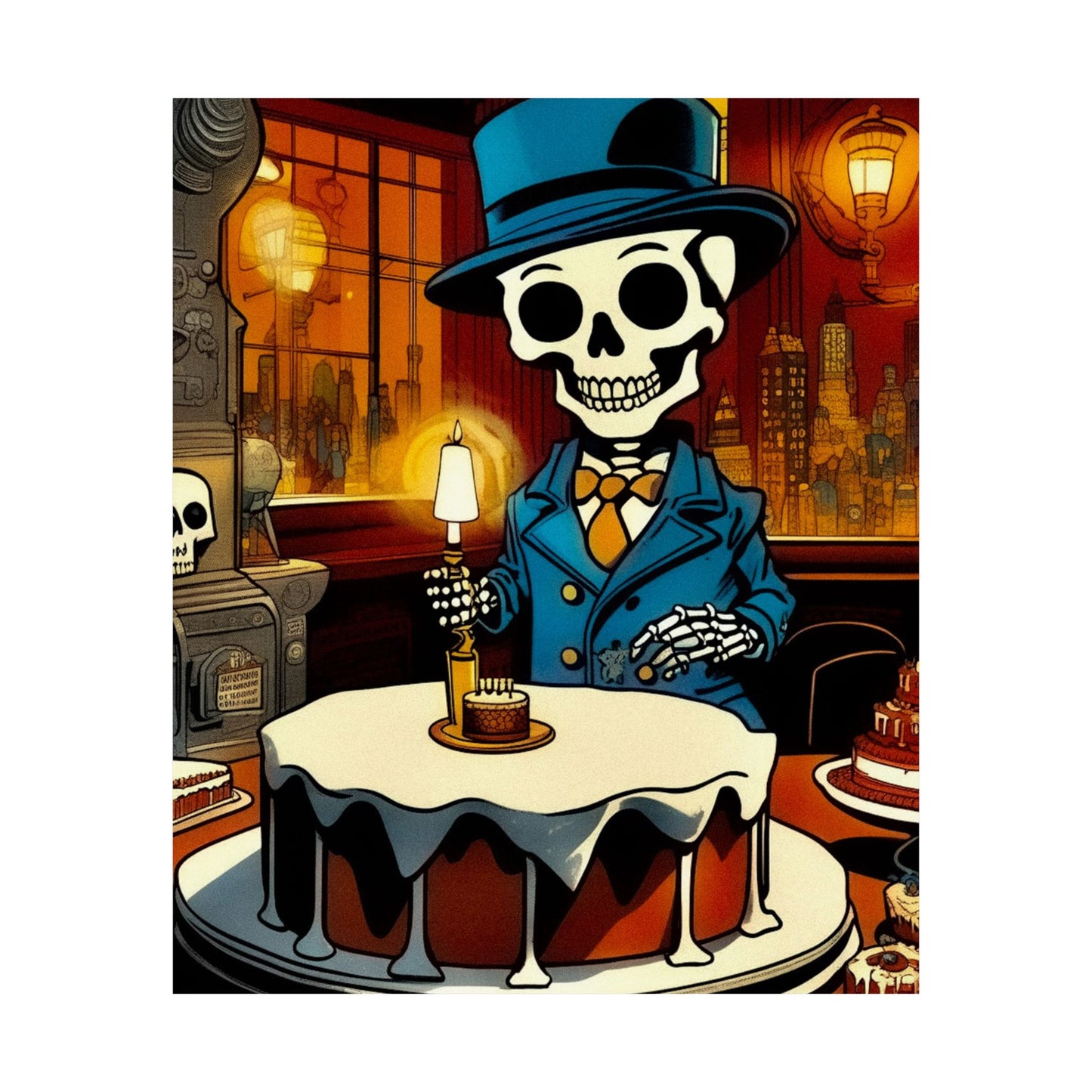 "Bonez's Birthday Bash" Matte Vertical Poster