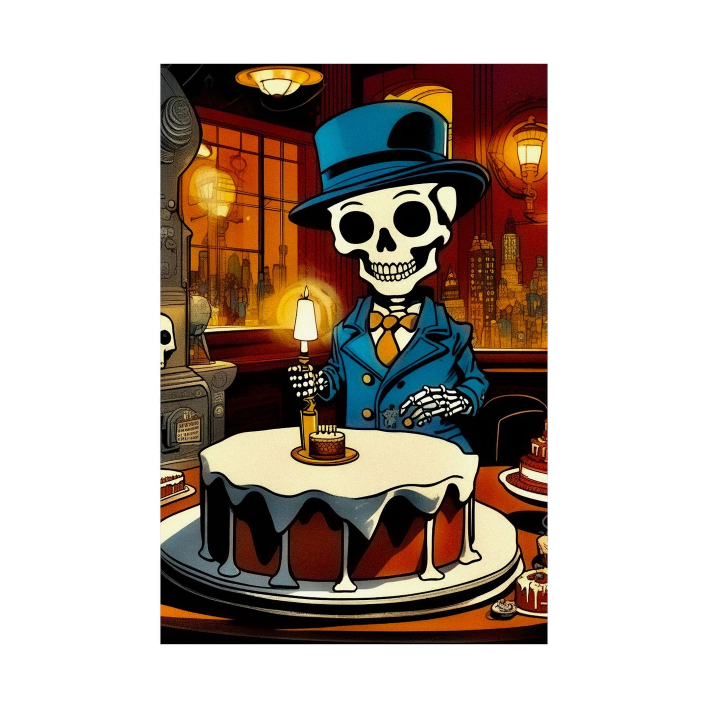 "Bonez's Birthday Bash" Matte Vertical Poster