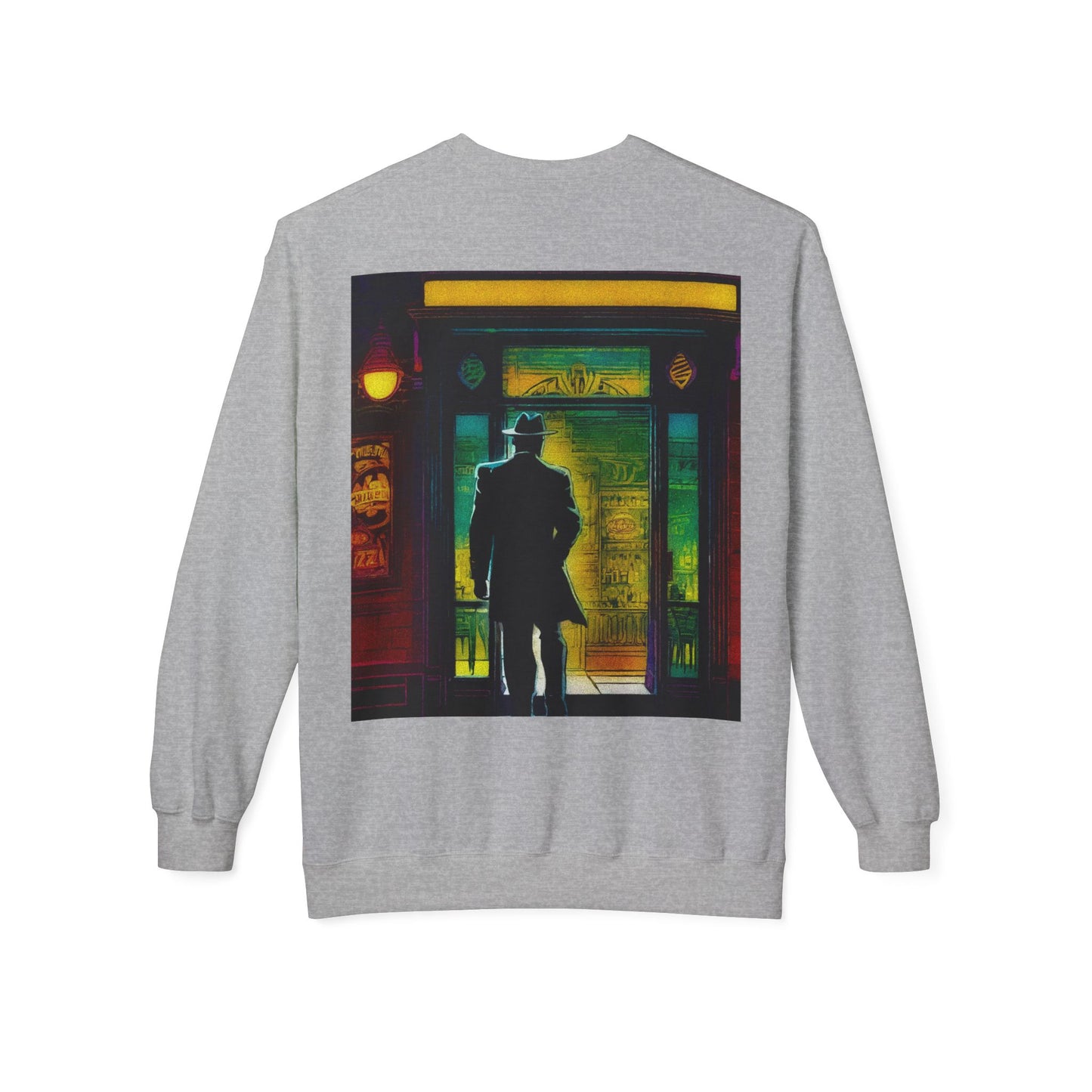 "Monday Nights" Vintage Jazz Bar Crewneck Sweatshirt - Unisex Midweight Fleece