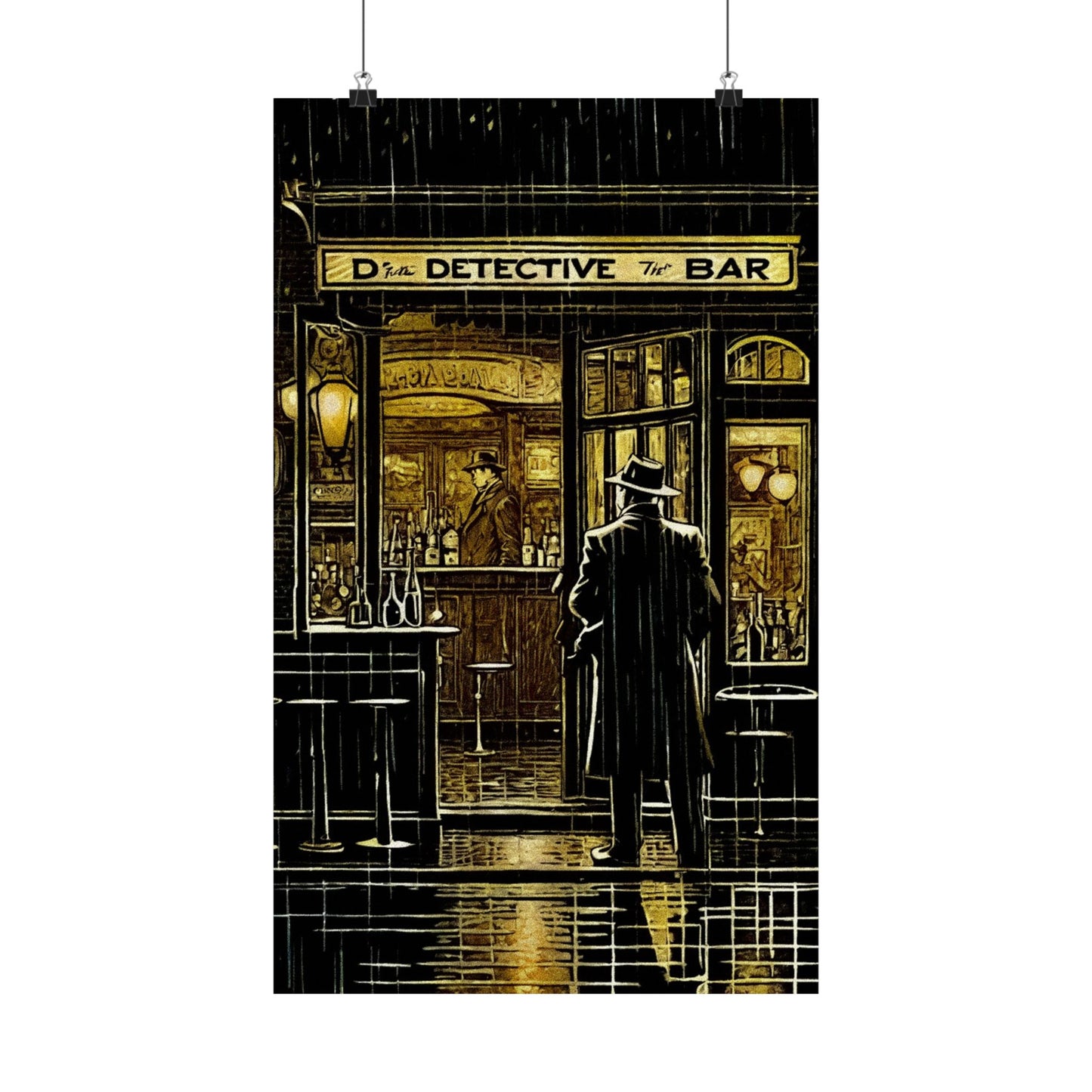 "Rainy Night" Matte Vertical Posters
