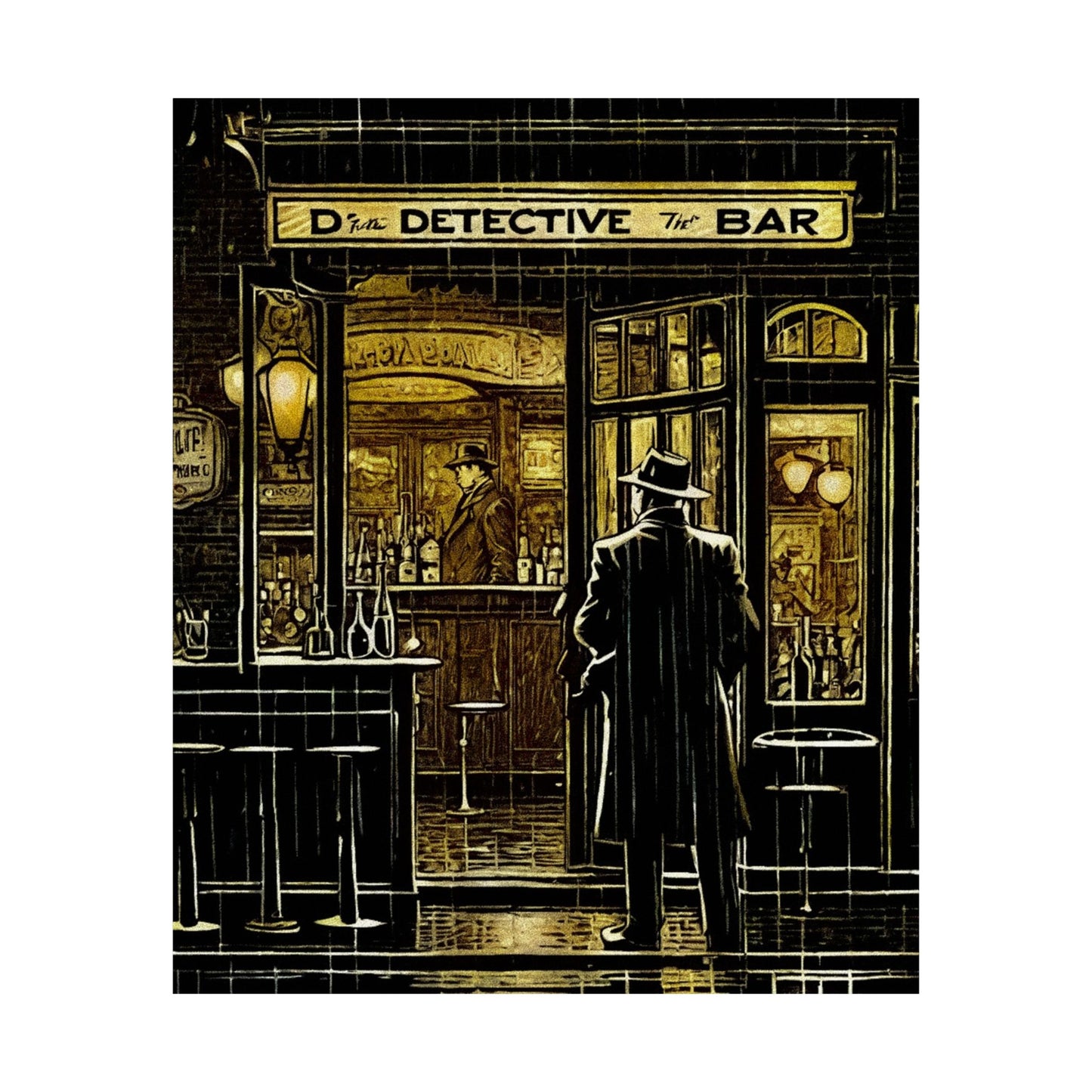 "Rainy Night" Matte Vertical Posters