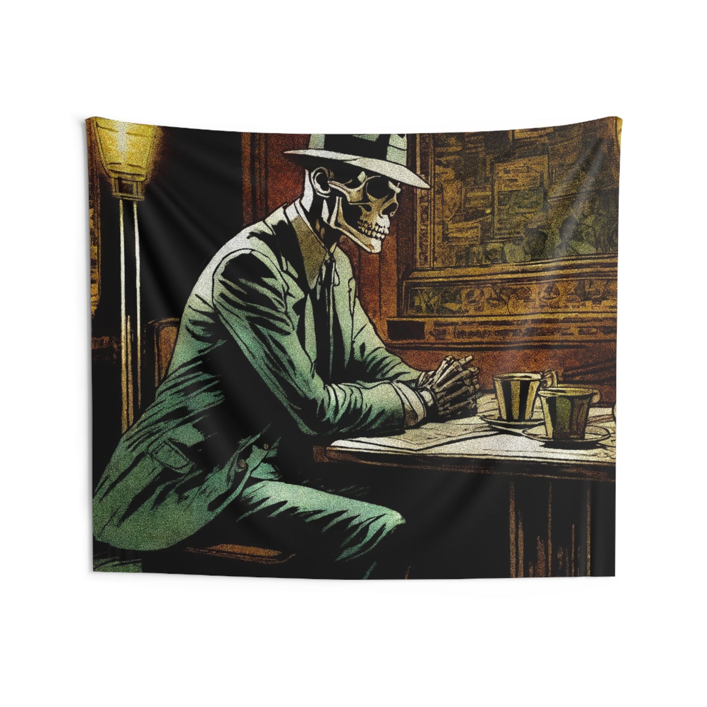 Chill night with Mr.Bonez Wall Tapestries