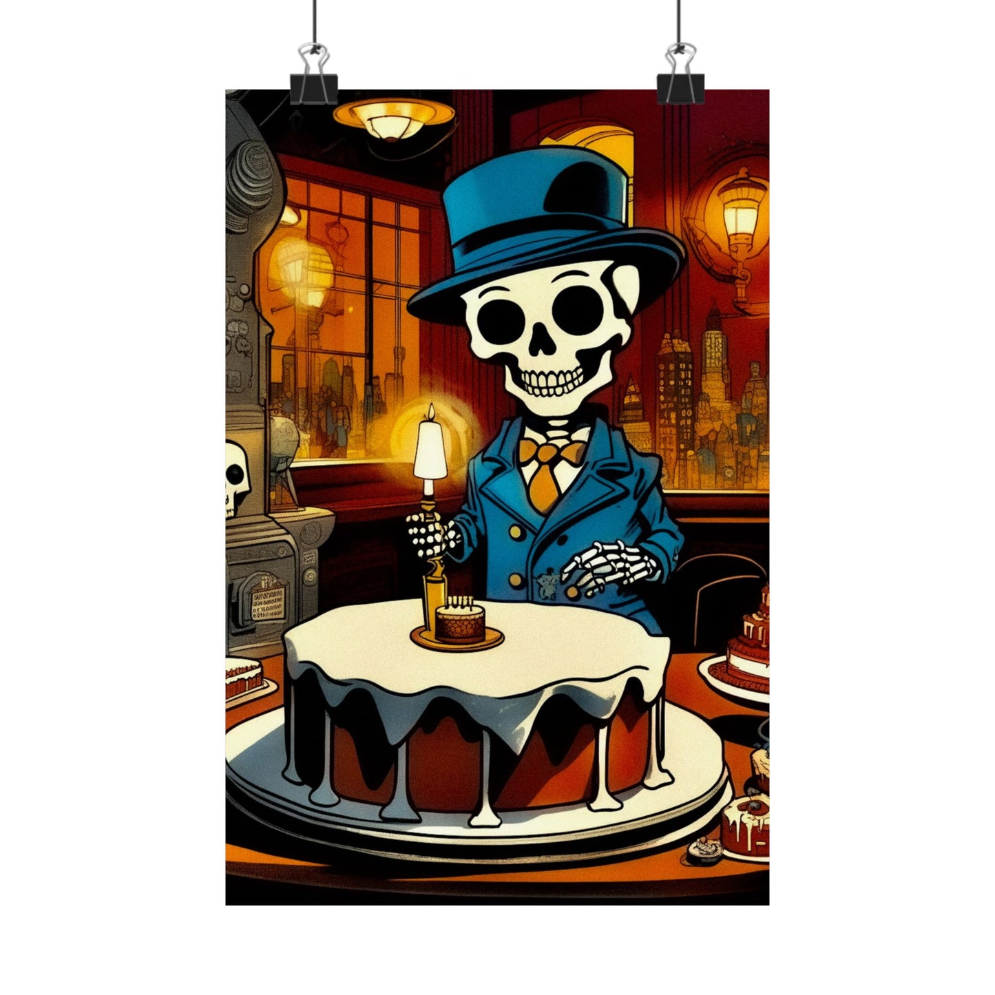 "Bonez's Birthday Bash" Matte Vertical Poster
