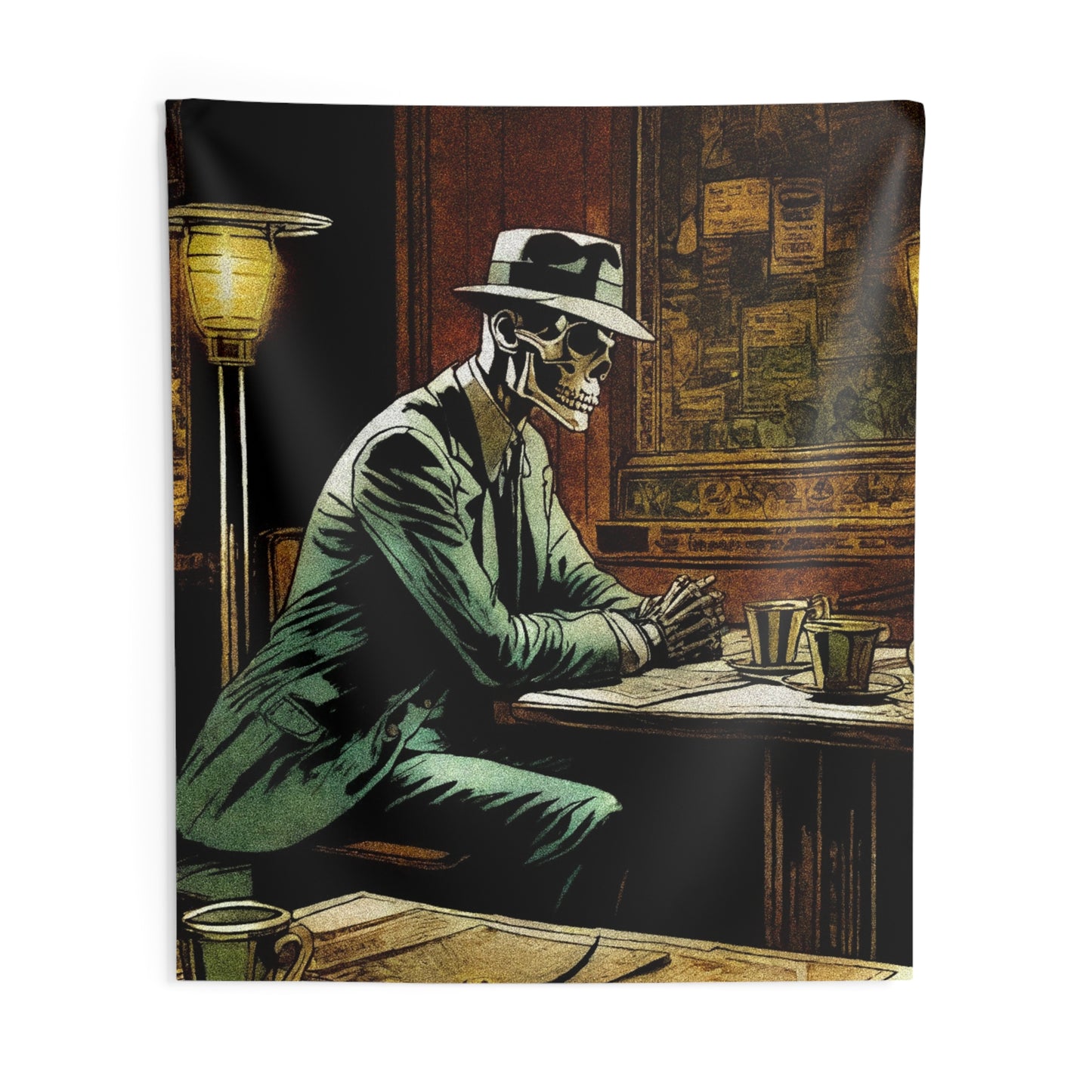 Chill night with Mr.Bonez Wall Tapestries