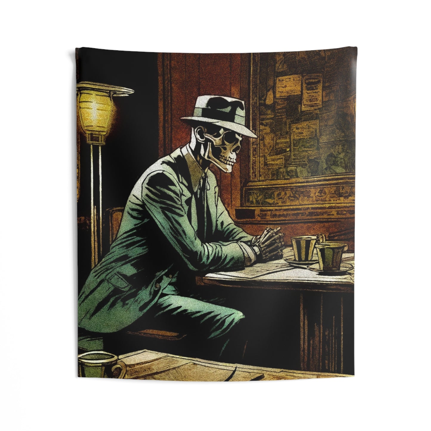 Chill night with Mr.Bonez Wall Tapestries