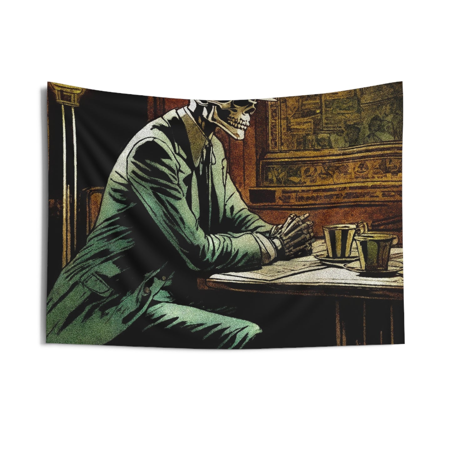 Chill night with Mr.Bonez Wall Tapestries