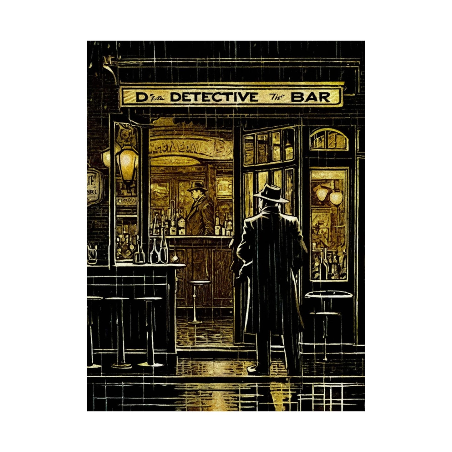 "Rainy Night" Matte Vertical Posters