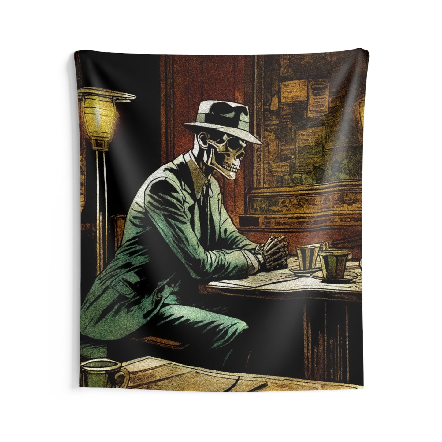 Chill night with Mr.Bonez Wall Tapestries