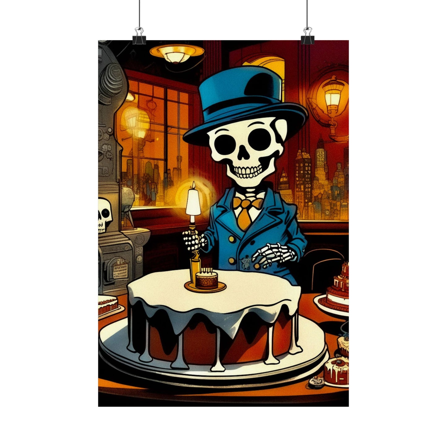"Bonez's Birthday Bash" Matte Vertical Poster