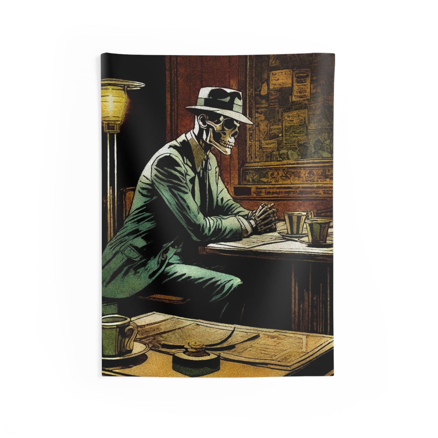 Chill night with Mr.Bonez Wall Tapestries