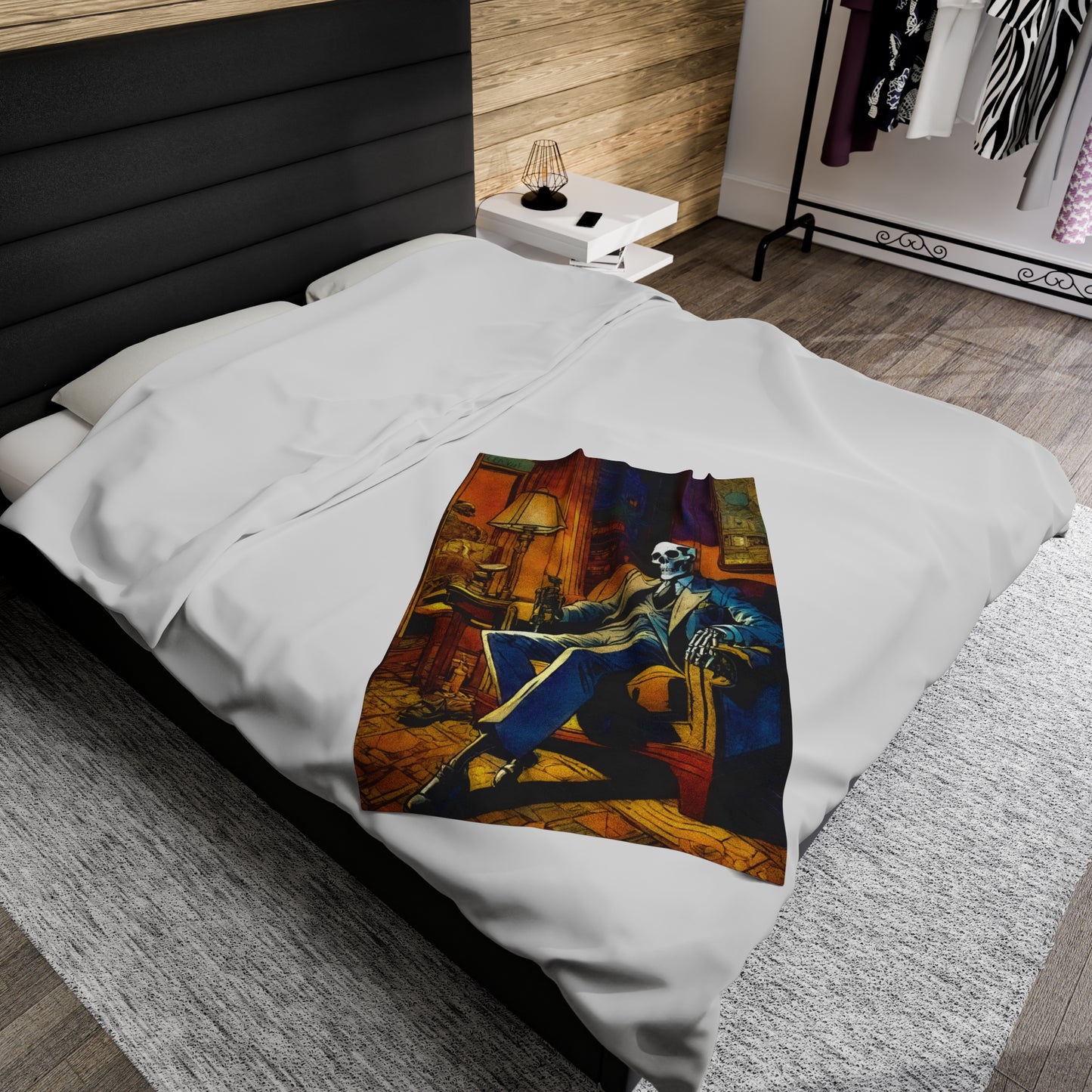 "Bonez At Home" Velveteen Plush Blanket