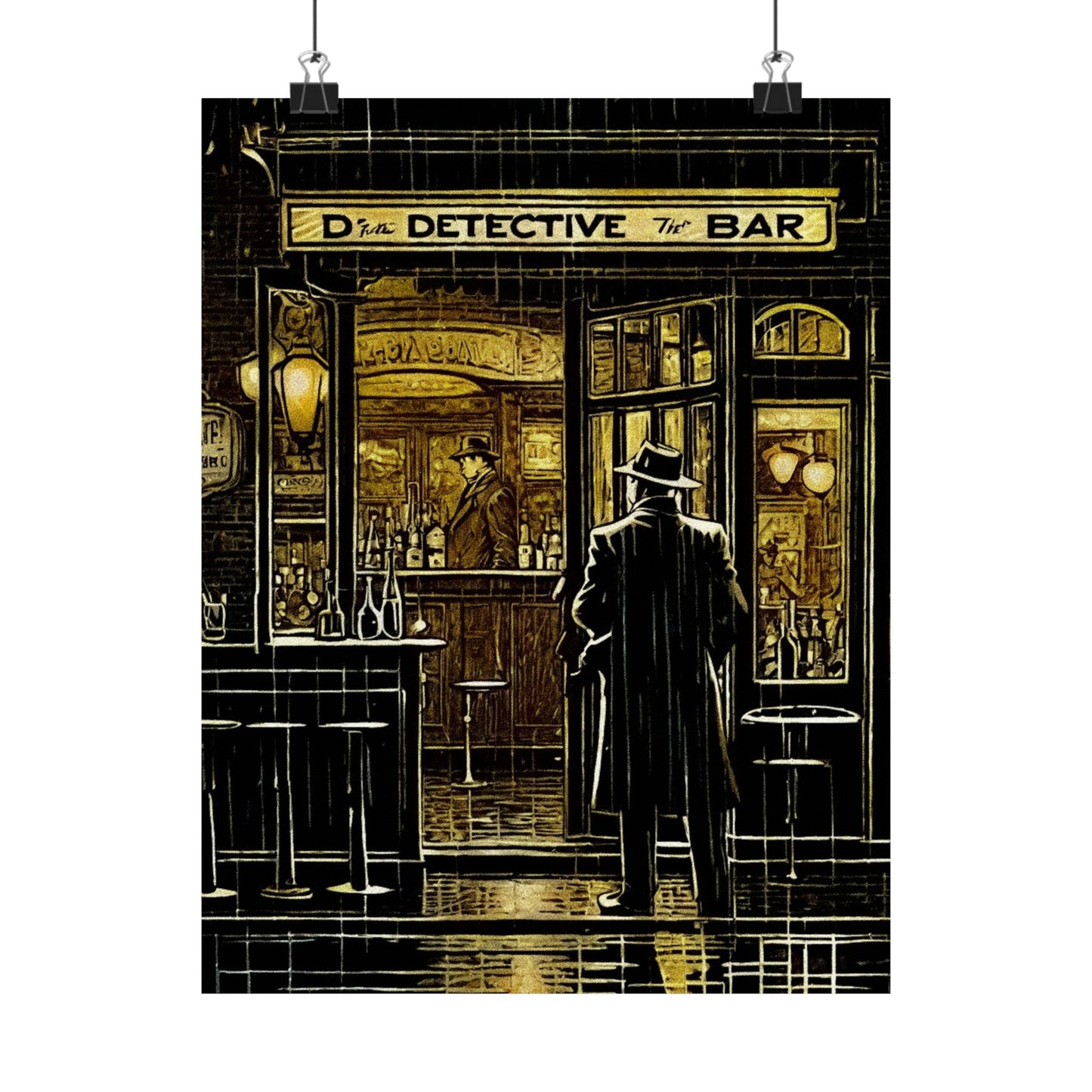 "Rainy Night" Matte Vertical Posters