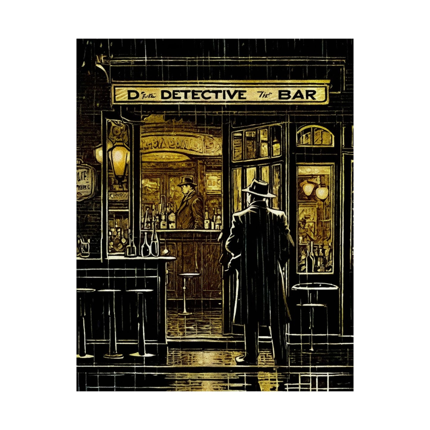 "Rainy Night" Matte Vertical Posters