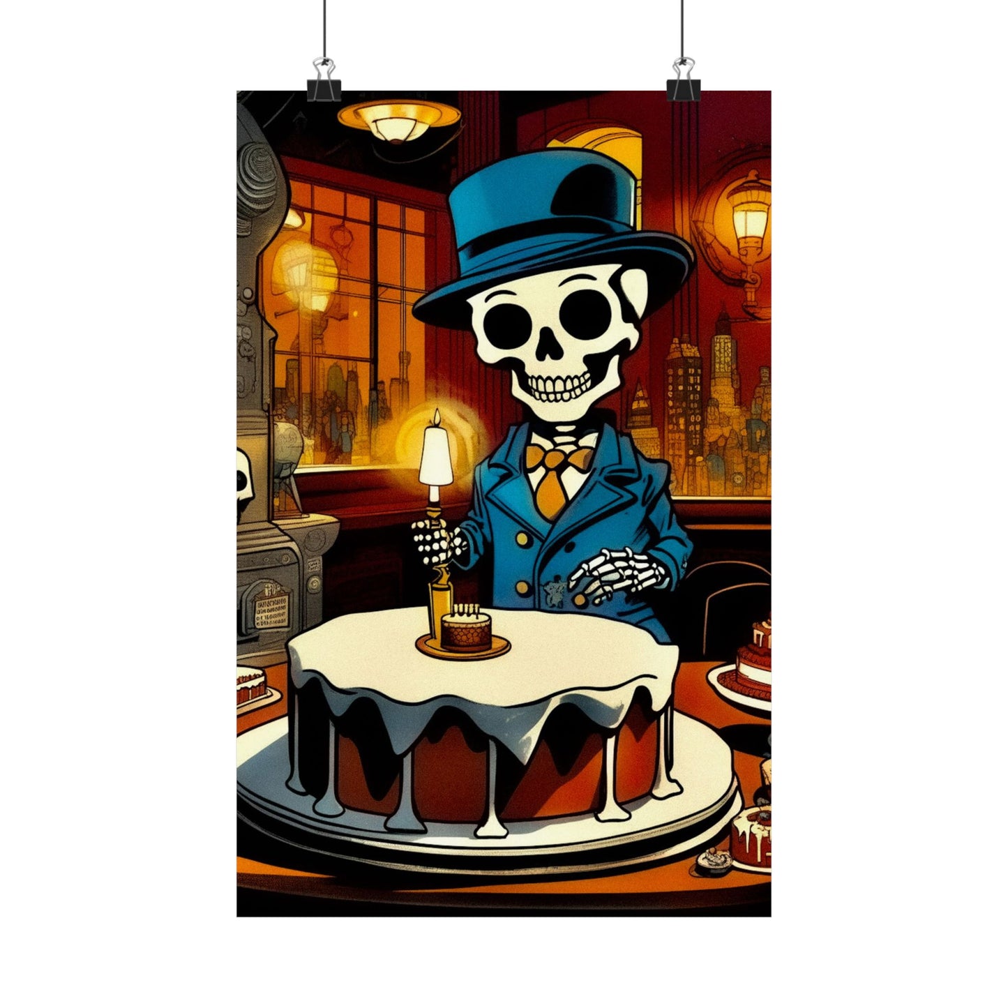 "Bonez's Birthday Bash" Matte Vertical Poster