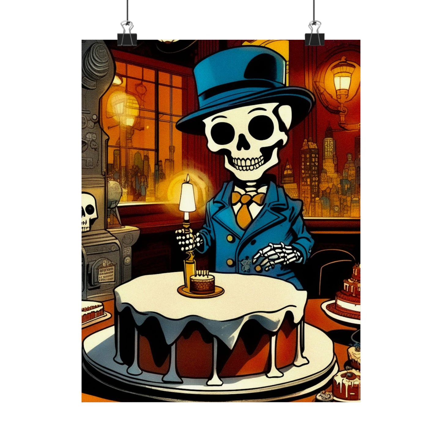 "Bonez's Birthday Bash" Matte Vertical Poster