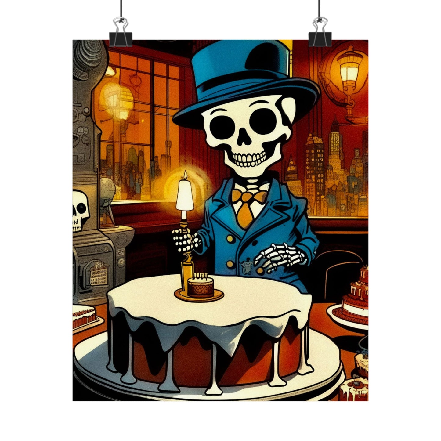 "Bonez's Birthday Bash" Matte Vertical Poster