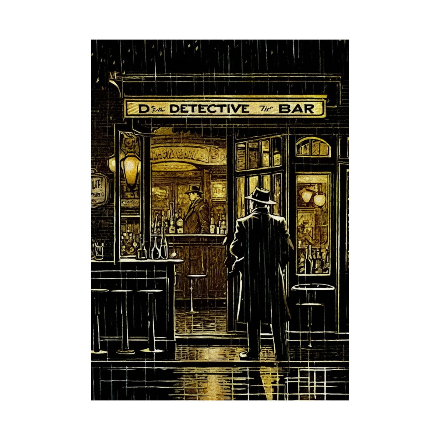 "Rainy Night" Matte Vertical Posters
