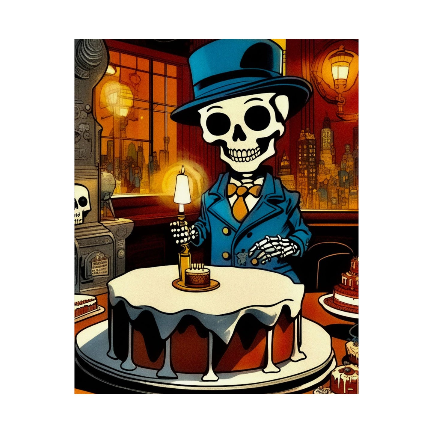 "Bonez's Birthday Bash" Matte Vertical Poster