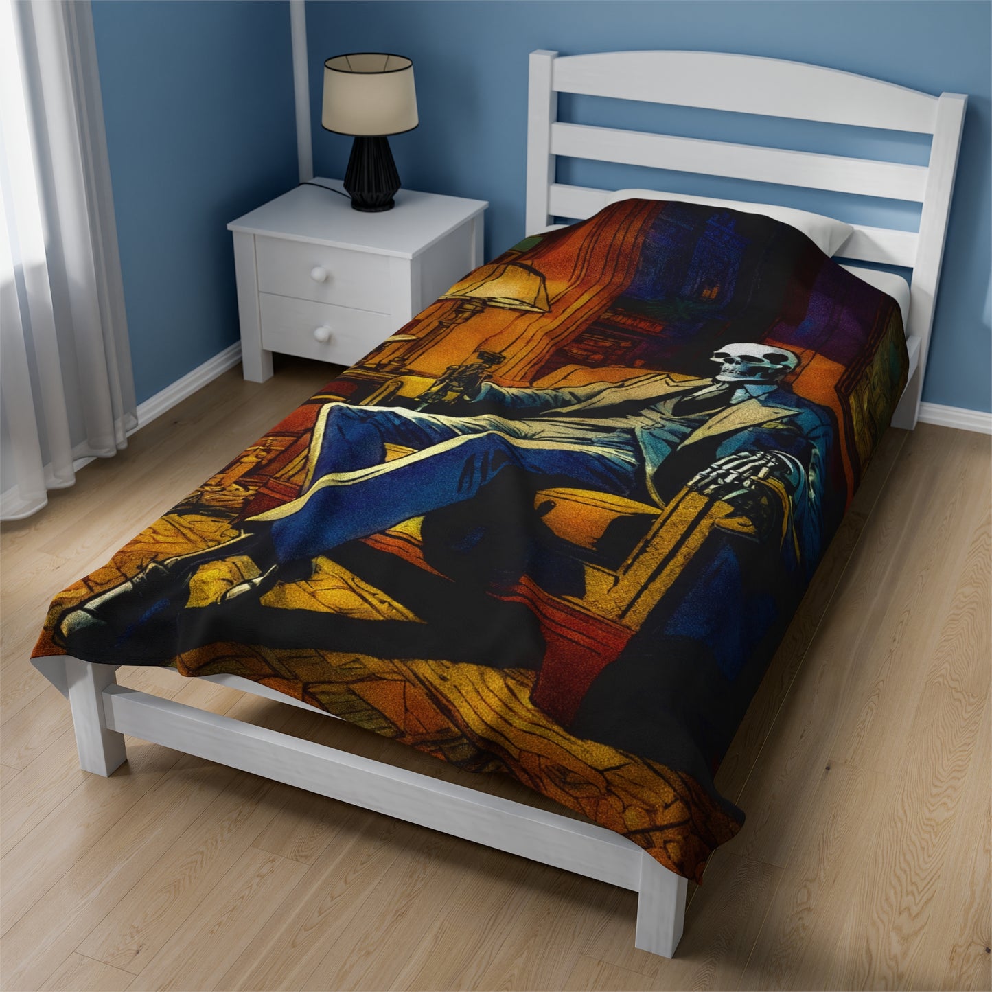 "Bonez At Home" Velveteen Plush Blanket
