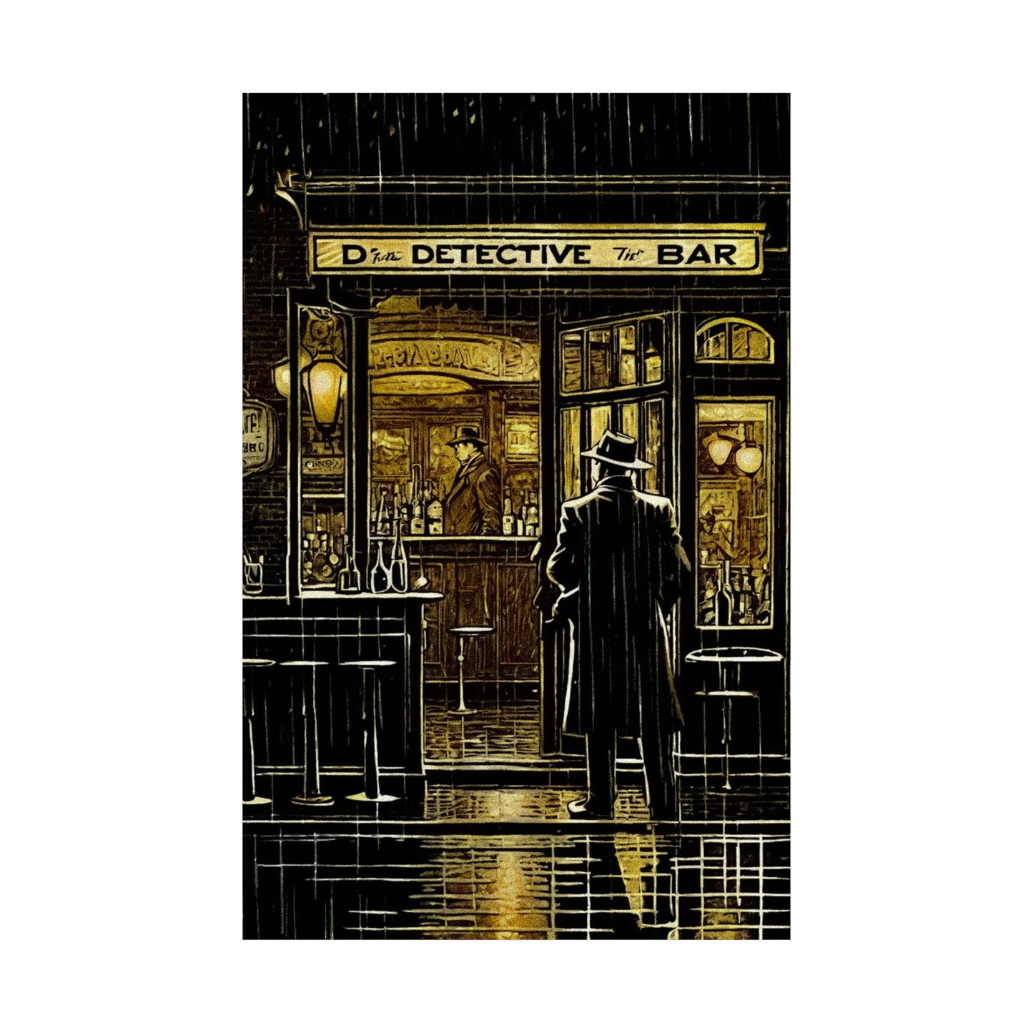"Rainy Night" Matte Vertical Posters