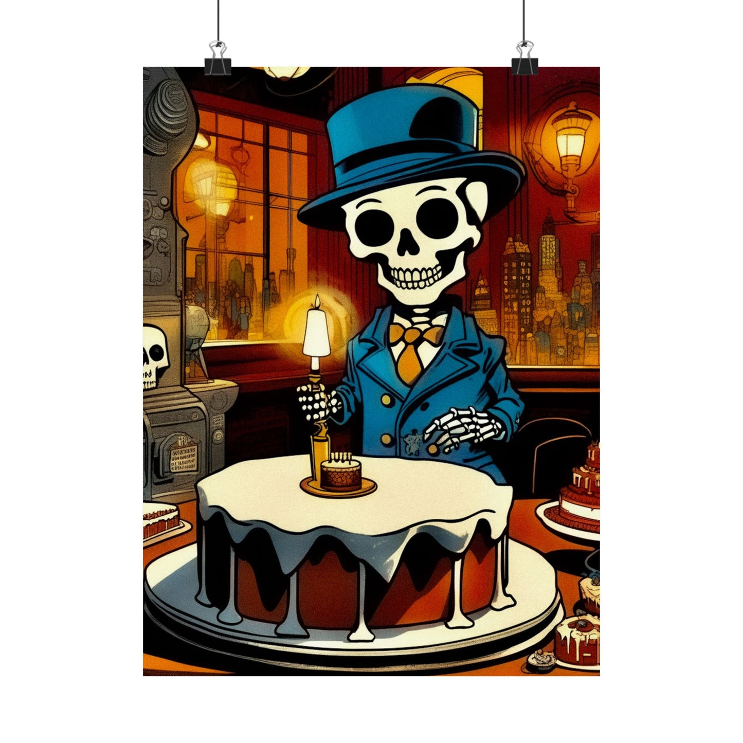 "Bonez's Birthday Bash" Matte Vertical Poster