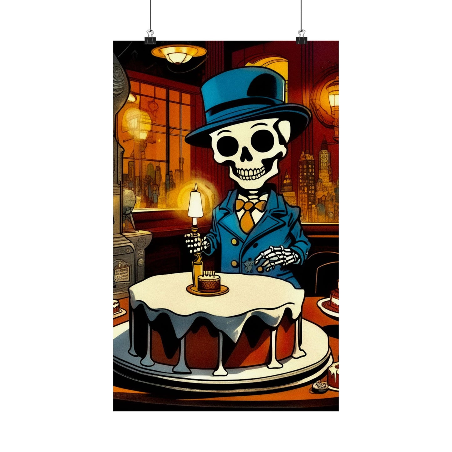 "Bonez's Birthday Bash" Matte Vertical Poster