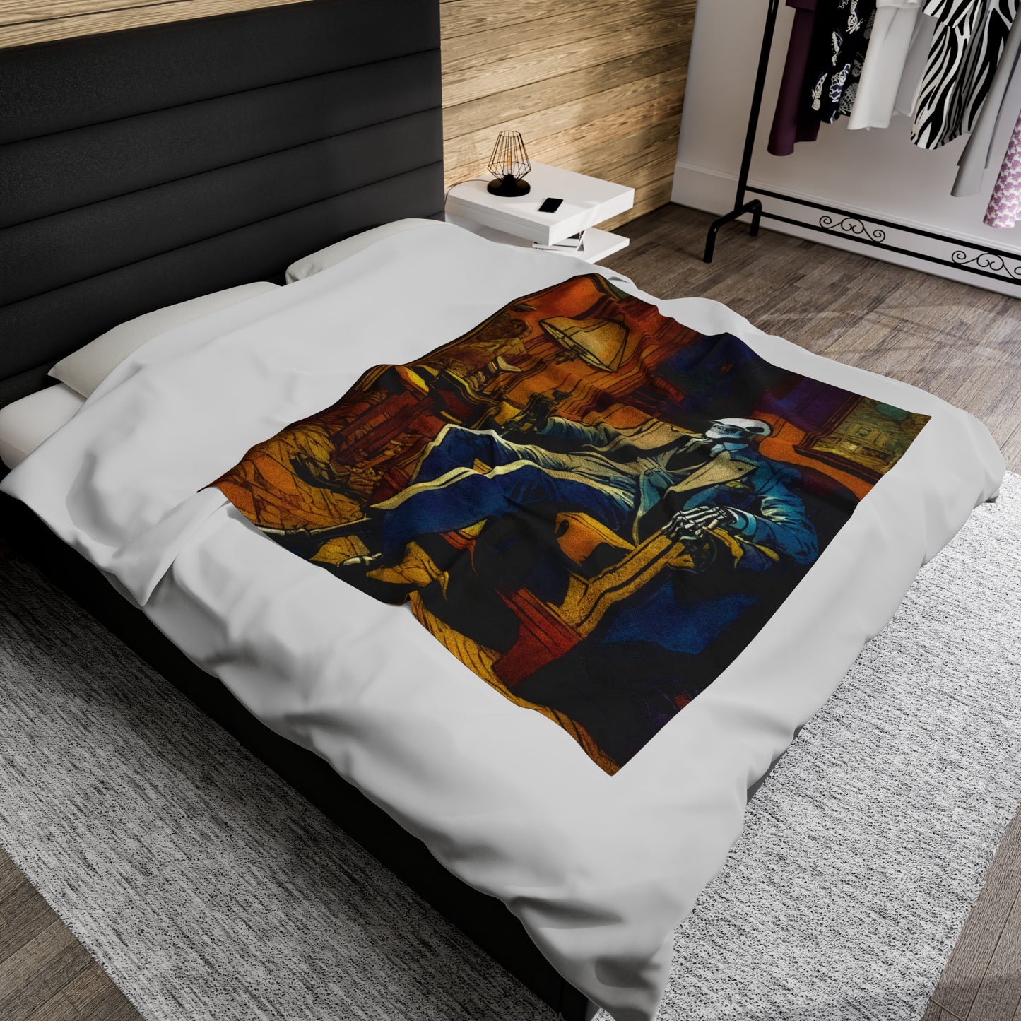 "Bonez At Home" Velveteen Plush Blanket