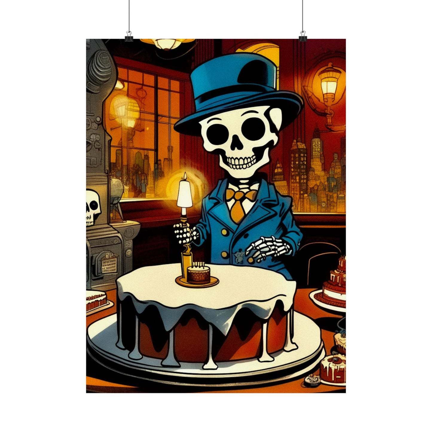 "Bonez's Birthday Bash" Matte Vertical Poster