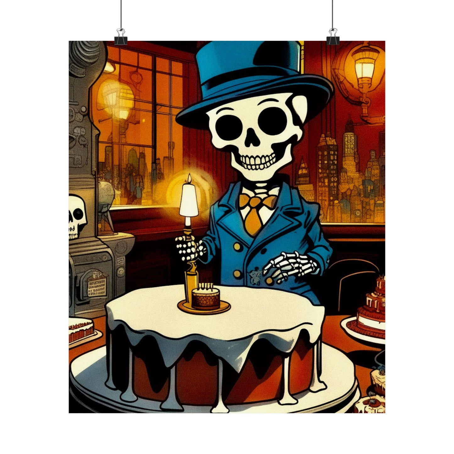 "Bonez's Birthday Bash" Matte Vertical Poster