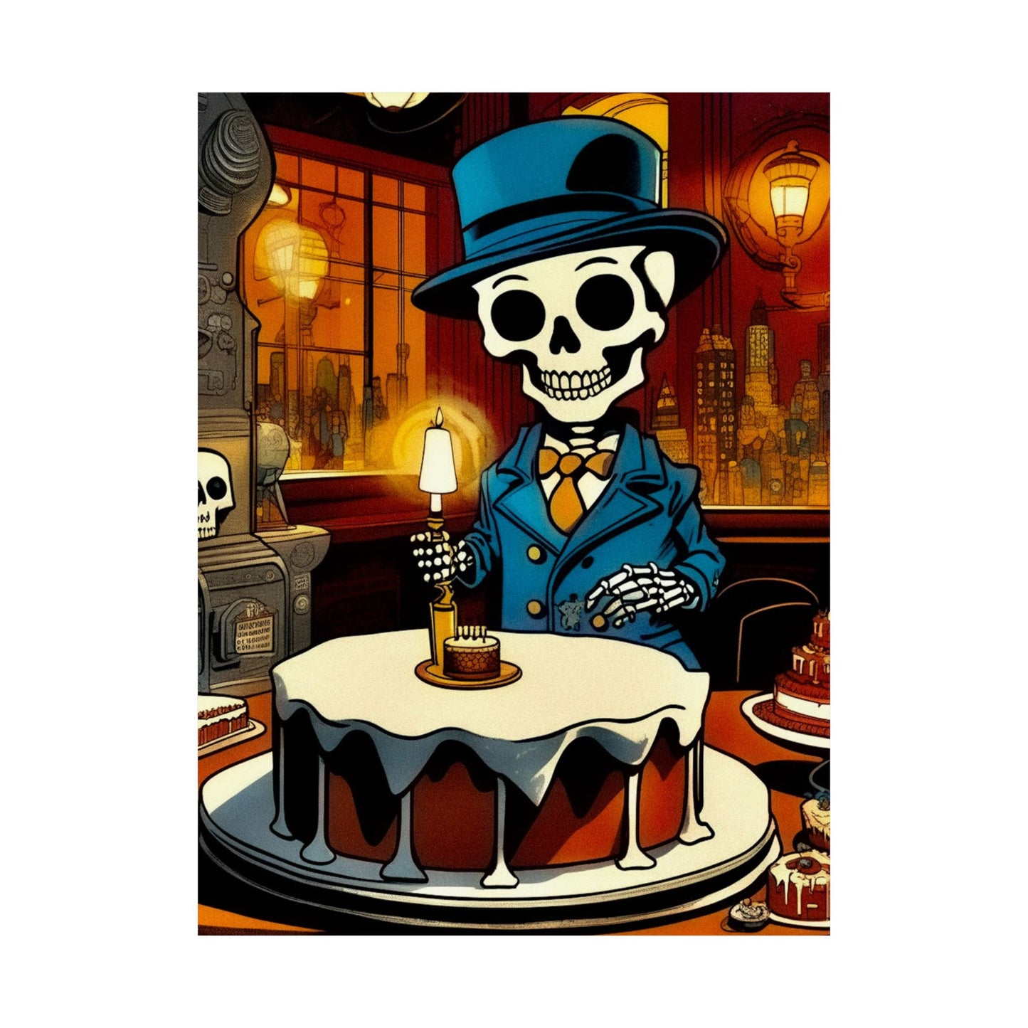 "Bonez's Birthday Bash" Matte Vertical Poster