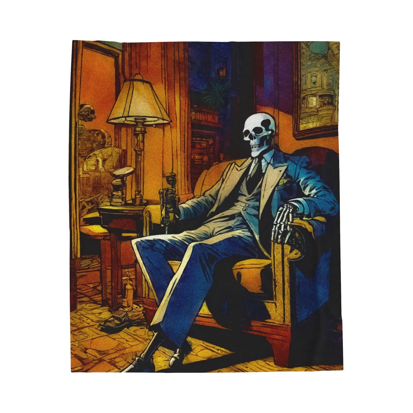"Bonez At Home" Velveteen Plush Blanket