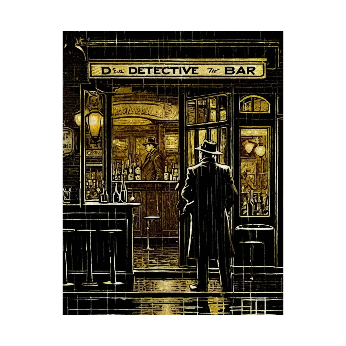 "Rainy Night" Matte Vertical Posters